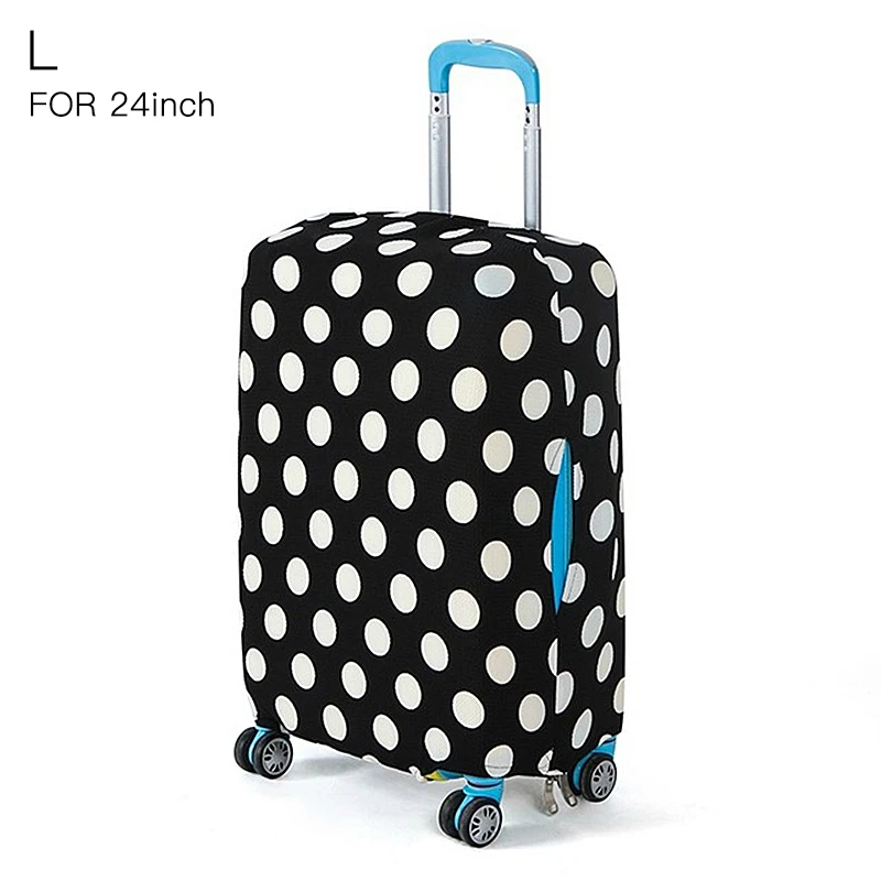 Защитная крышка для багажа из эластичной ткани Suitable18-32 дюймов, чехол на колесиках, чехол для костюма, пылезащитный чехол, аксессуары для путешествий - Цвет: DotL