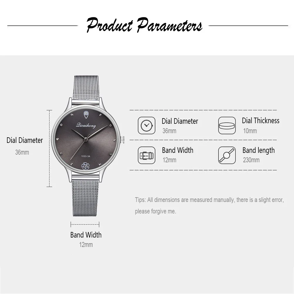 Часы для женщин модные часы 2019 Элитный бренд простой серебряный ультра-тонкий пояс сетки для женщин кварцевые наручные часы для