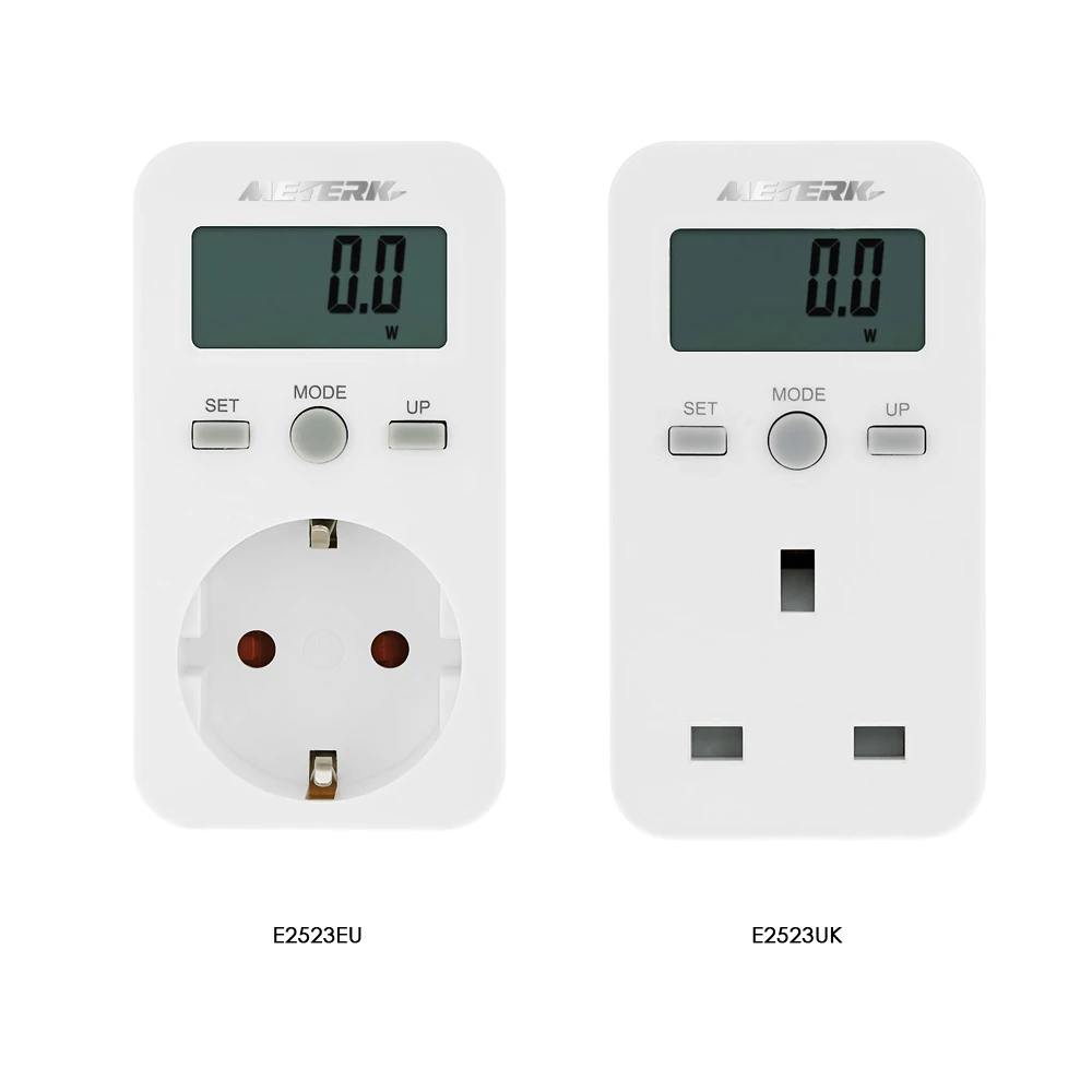 

EU/UK Plug Digital Electrical sockets Power Meter LCD Energy Meter Electricity Electric Usage Monitoring Measuring OutletH52