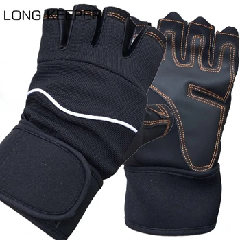 

Men Cycling Gloves Half Finger Bicycle Gloves Anti-slip Soft Breathable Lengthened Mittens Fitness Outdoor Sports Training Luvas