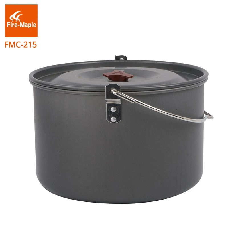 Fuego de arce de Camping al aire libre grande 8L olla una Camping colgante ollas Picnic cocina de aluminio olla para 6-8 FMC-215