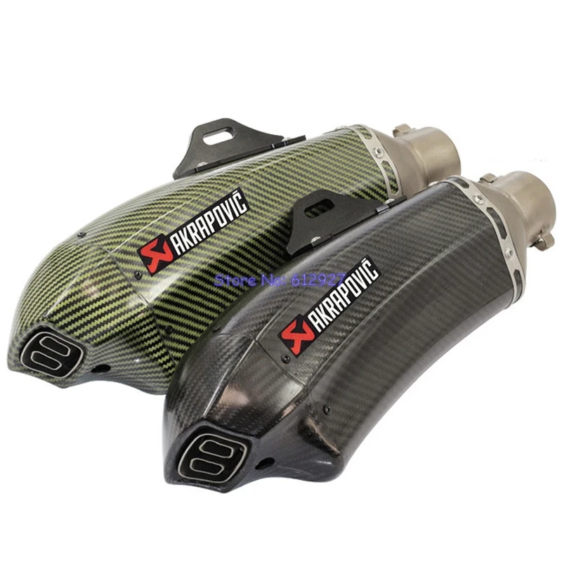 

Universal Inlet 51mm Cobra Akrapovic Motorcycle Exhaust Muffler Pipe Carbon Fiber Motorbike Muffler Exhaust End Pipe Escape