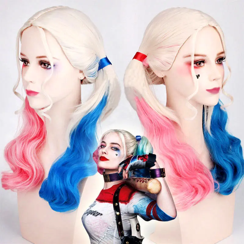 Suicide Squad Harleen Quinzel Cosplay wig Halloween party DC comics