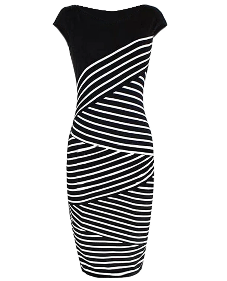 EAS 2016 Women Summer Dress Sexy Hip Stripe Pencil Dress Plus Size Casual Long Dress Party Maxi Dress Vestido de festa