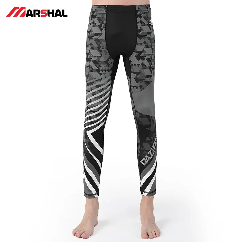 

2019 Marshal Running Compression Pants Tights Men Sports Leggings Fitness Sportswear Long Trousers Gym Training Pants Yoga