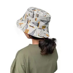 Женская кепка, лаконичная Повседневная универсальная Складная двойная одежда, Солнцезащитная шляпа для путешествий