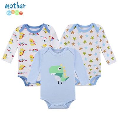 Боди для мамы и ребенка; 3 шт./партия из хлопка для новорожденных; боди с длинными рукавами для маленьких мальчиков и девочек - Цвет: XTCP16304B