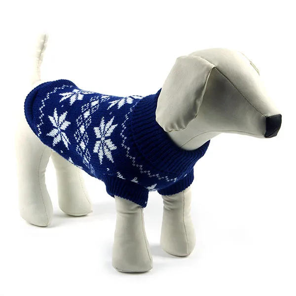 Домашняя собака теплая свитер мягкая уютная Рождественская одежда трикотажное пальто Одежда для маленьких собачек