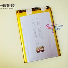 2 шт SD 906190 заводская цена 3,7 v мобильные телефоны с 6500 mah 3,7 v литий-ионный аккумулятор