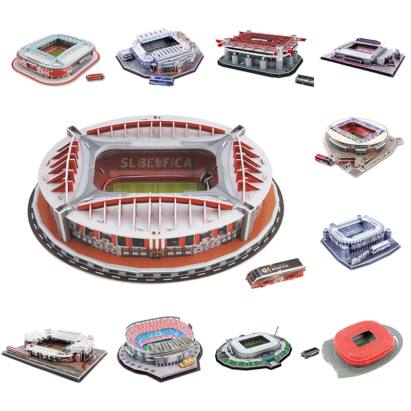 

NEW 3d Puzzle Paper Football Field Model Assembled Brain Teaser Learning Educational Games Toys for Children Jigsaw Kids Toys