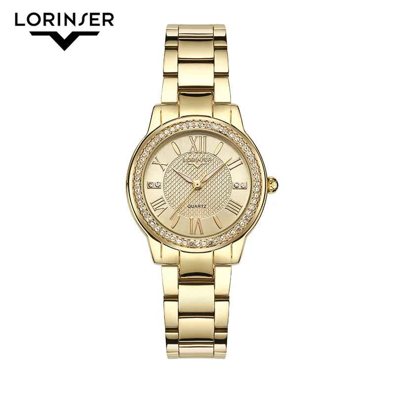 

Lorinser Rhinestone Ladies Watch stainless steel Fashion High Quality 3ATM Waterproof Women Quartz Watch Relogio Feminino Reloje