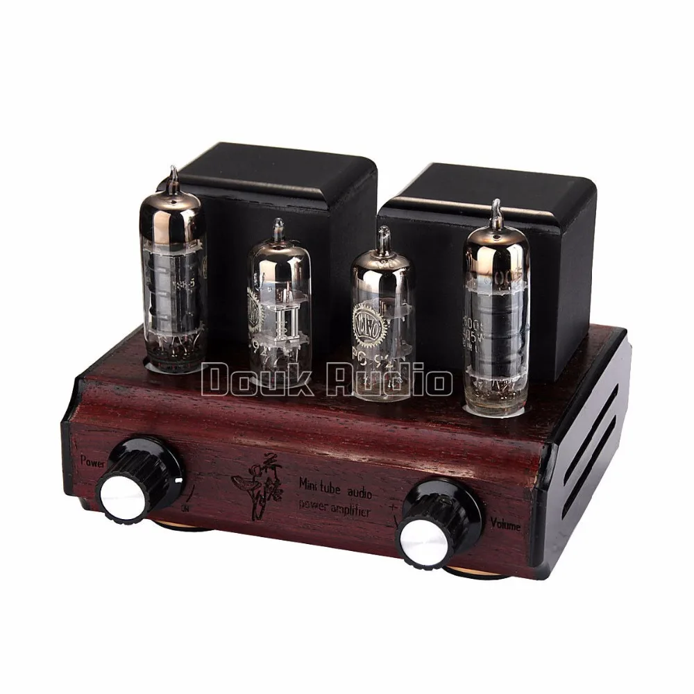 Douk Audio Mini PC92+6AQ5 Vacuum&Valve Tube Amplifier Stereo Single-Ended Class A 2.0 Channel Desktop Power Amp 2.5W*2 boyun hifi el34 valve tube amplifier 2 0 channel stereo single ended class a amp 12w 2 finished product 110 240v
