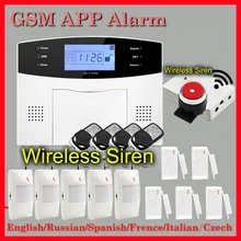 2016 Новый Горячий Продавать Бесплатная Доставка Беспроводная GSM Сигнализация ЖК-Клавиатура Двери Winodw PIR Датчик Сигнализации Волк Гвардии M2B