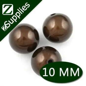

10mm Deep Coffee Round Miracle Beads, Acrylic Perle Magique Bead Wholesale
