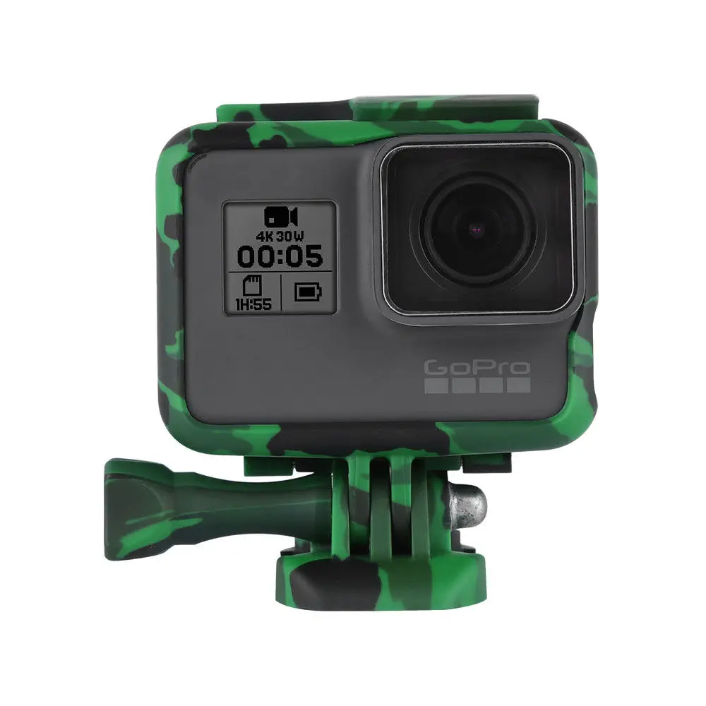 Камуфляж защитный чехол рамка для GoPro Hero 6 5 черный Камера открытые по бокам Стандартный границы кадра для GoPro 6 5 аксессуар