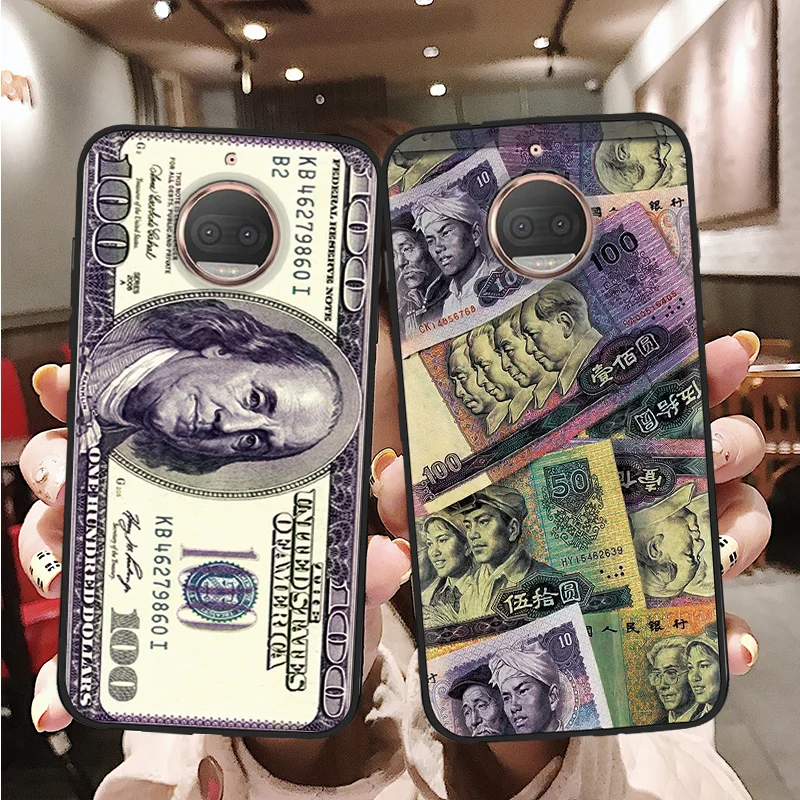 

Fashion Cartoon New Phone Case For Motorola Moto G5 E4 E5 G5S Plus Fundas Coque For Moto G6 Play TPU Dollar Back Cover Cases