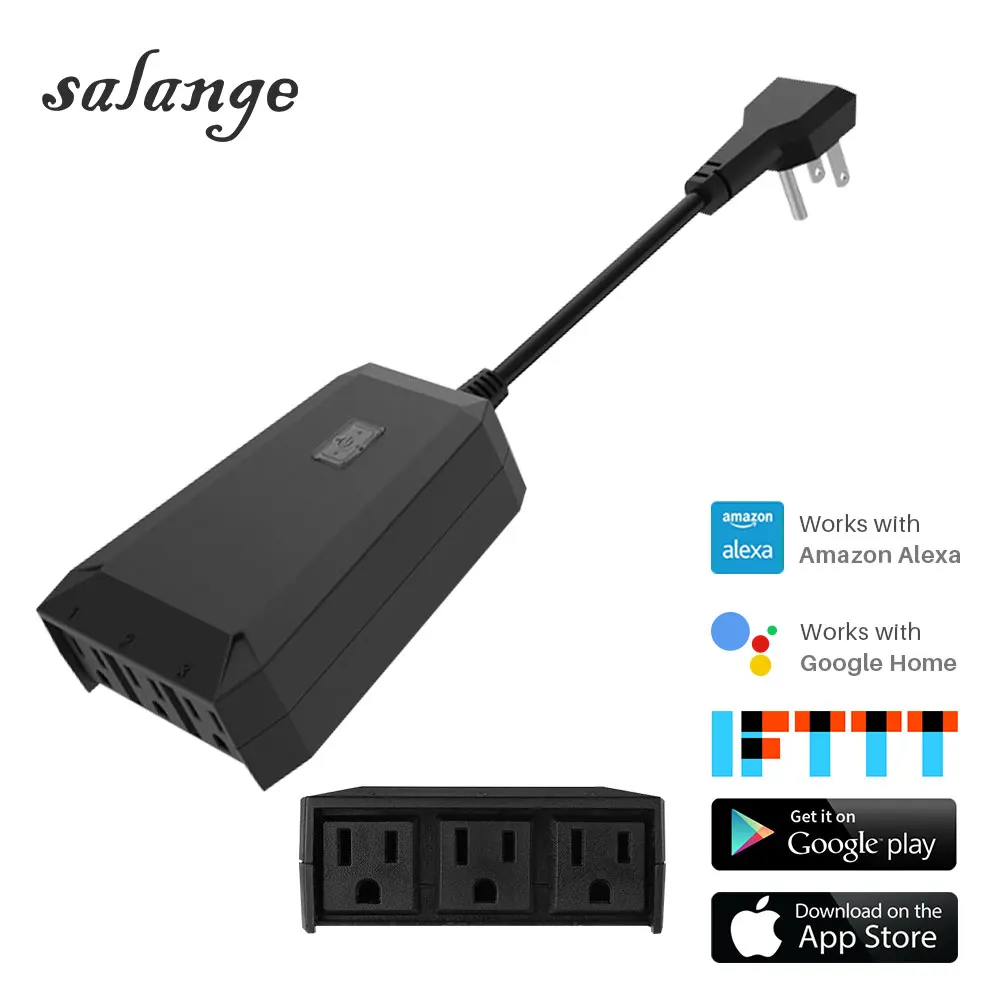 

US Smart WiFi Outdoor Plug IP44 Waterproof Works With Amazon Alexa Google Assistant IFTTT Supported App Remote Control