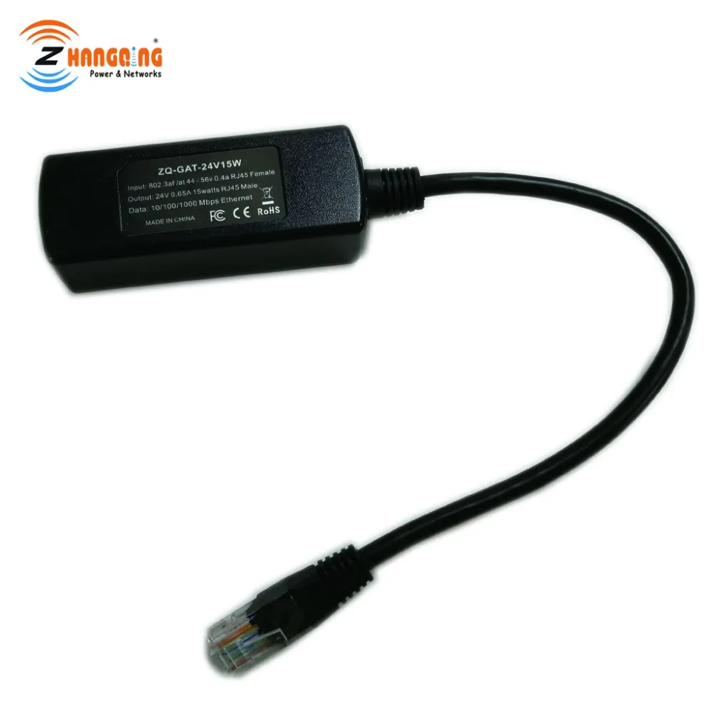 

802.3af to 24 volt gigabit PoE Splitter for Ubiquiti and Mikrotik From PoE Switches with 24 Volt 15 Watts Output
