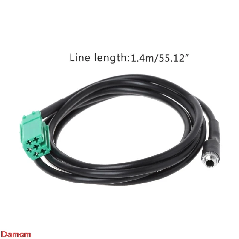 

Aux Audio Cable Adapter Mini ISO Female Jack Extension Wire For Radio CD Player