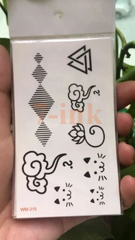 

Water Transfer fake tattoo cute cat White clouds on finger Waterproof Temporary Tatoo flash tatto for woman man 10.5*6 cm