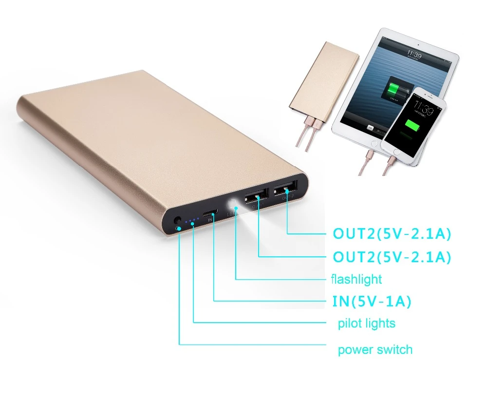 Yoteen mah de potencia ultra delgado para iphone ipad móvil banco de la energía del cargador para galaxy s6 s7 s5 Powerbank|charger kit|chargercharger bicycle - AliExpress