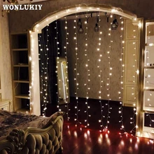3 м x 3 м 300 светодиодный теплый белый Рождественский декоративный светильник для дома, гирлянды, вечерние гирлянды для свадьбы
