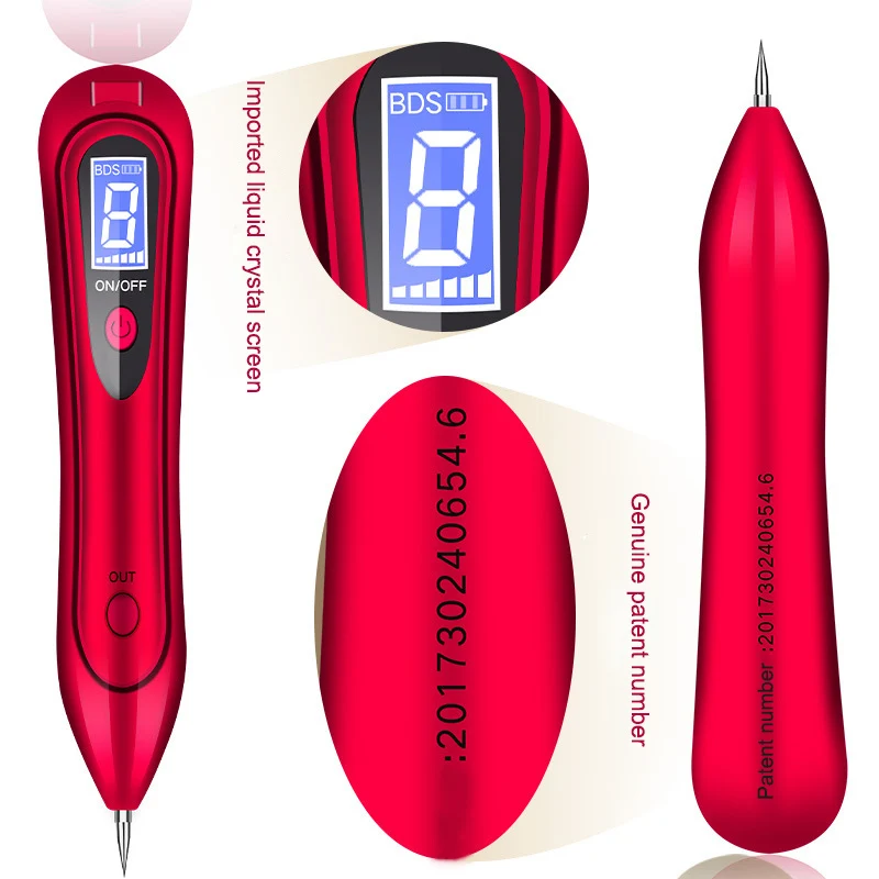 

Face Makeup Tool Freckle Moles Removal USB Pen LCD Display Sweep Mole Dark Spot Remover Machine HS11