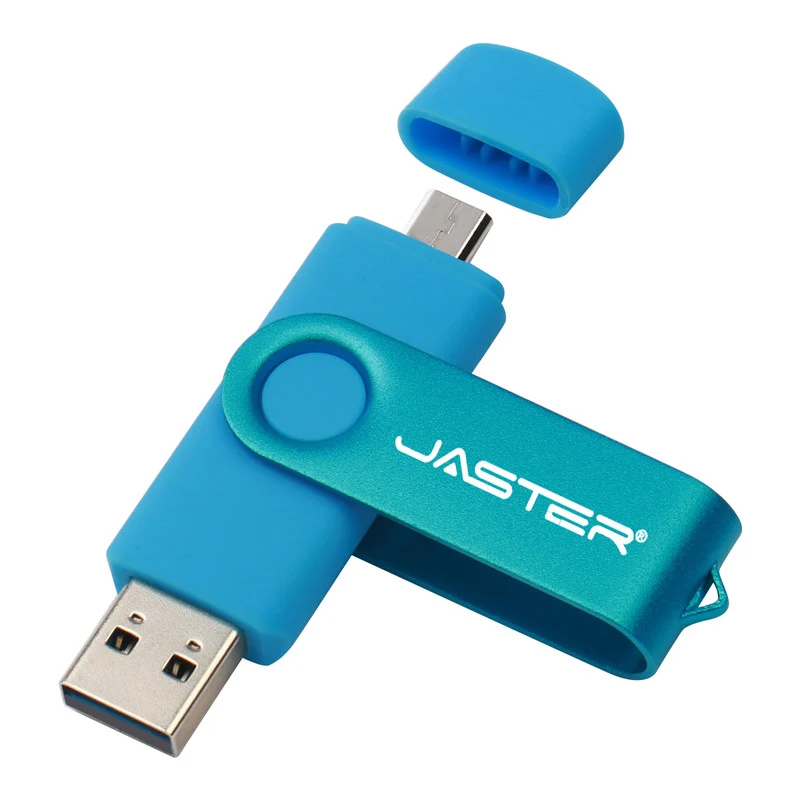 JASTER's best OTG USB флэш-накопитель usb 2,0 stick 64G ручка-накопитель смартфон Флешка(, 5 штук бесплатно журнал - Цвет: Blue