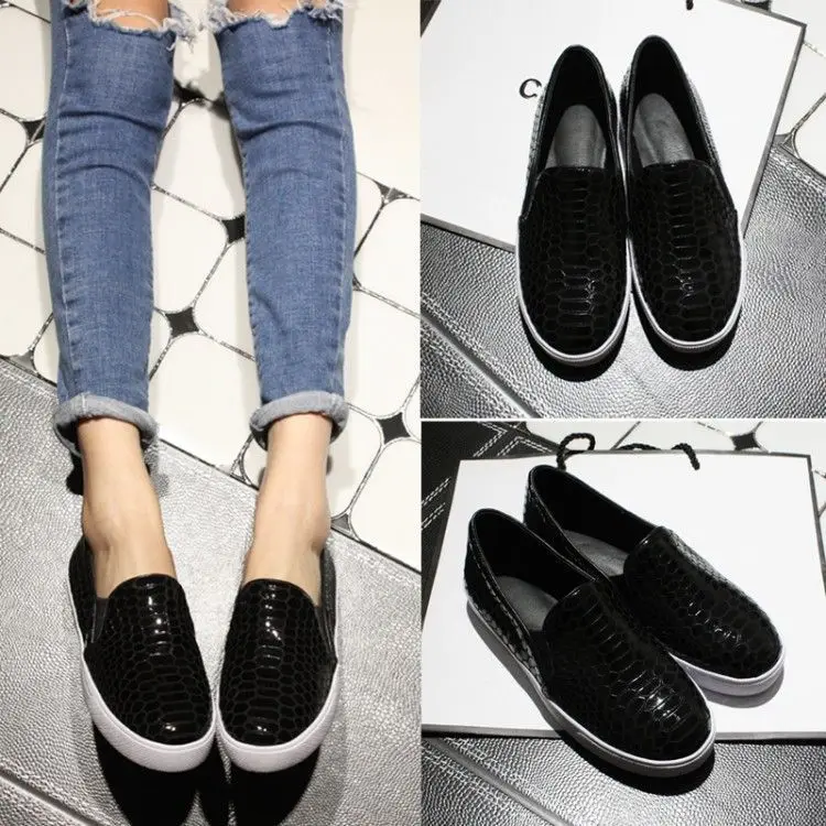 2015 Latest Design New Fashion Women Casual Leather Snakeskin Print