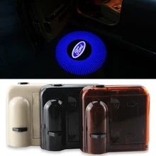 2pcs Wireless No Drill LED Laser Door Shadow Light Welcome Projector Light LED Car Door Logo Ghost Shadow Emblems For Ford