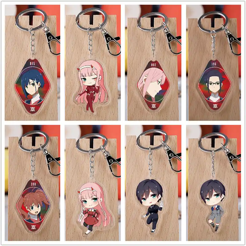DITF DARLING in the FRANXX Keyring ZERO TWO 002 Acrylic Keychain New Gift