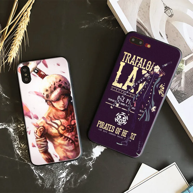

Trafalgar D Water Law One piece Soft Silicone Phone Case Cover Shell For Apple iPhone 6 6s 6Plus 6sPlus 7 8 7Plus 8Plus X