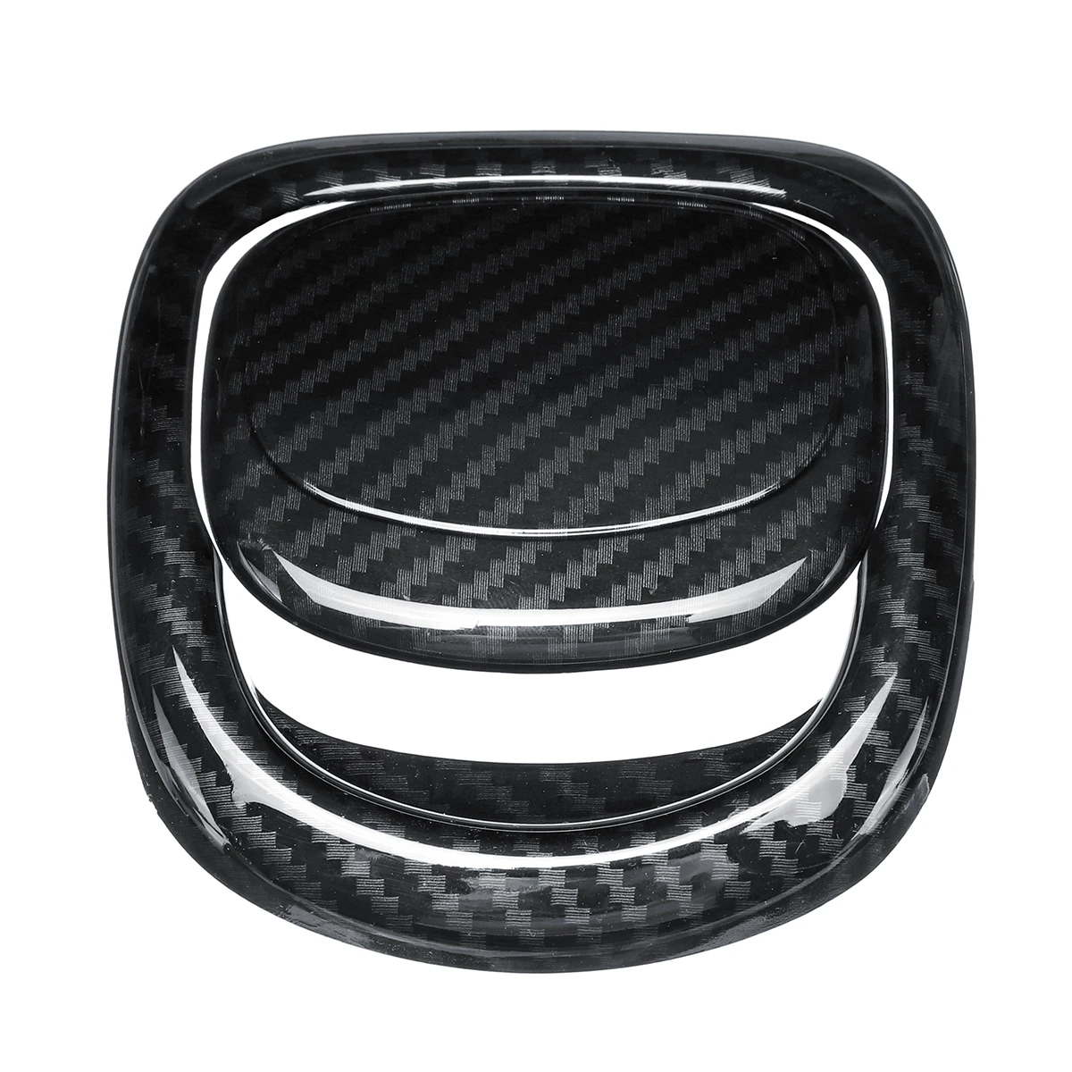 Par de fibra de carbono estilo de efecto de asiento de liberación de la cubierta de los adornos para BMW MINI Cooper S 3DR F56 F57 Auto Interior molduras partes