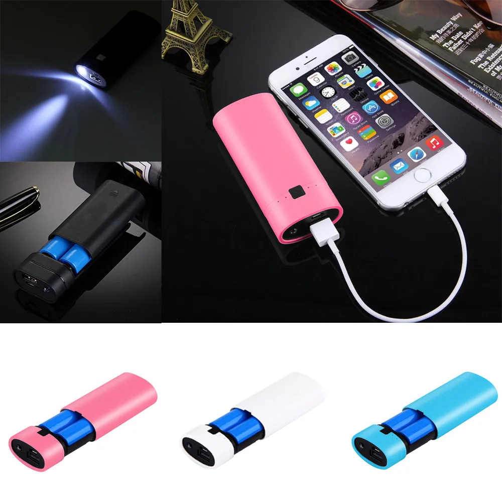 

New 5600mAh 5V USB Power Bank Case 18650 Battery Charger DIY Box For Cell Phone Mobile power DIY sets of materials J2