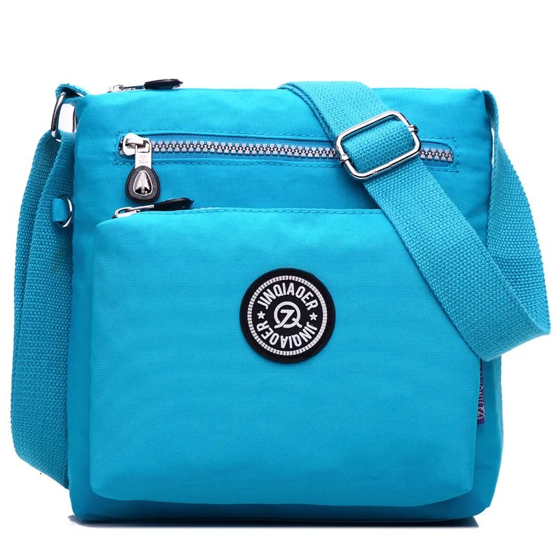 Модные нейлоновые сумки, женские сумки через плечо, женские повседневные сумочки, дорожные сумки через плечо для девочек, водонепроницаемые сумки-мессенджеры - Цвет: Небесно-голубой