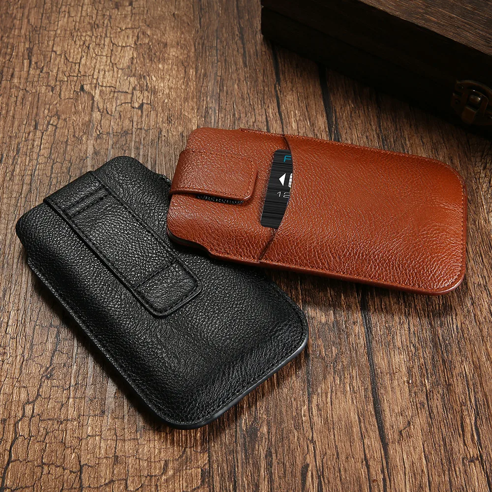  KISSCASE Universal Case For iPhone 6 6s 7 8 Plus X Retro Leather Waist Bag Cover Mobile Phone Case  - 32790980474