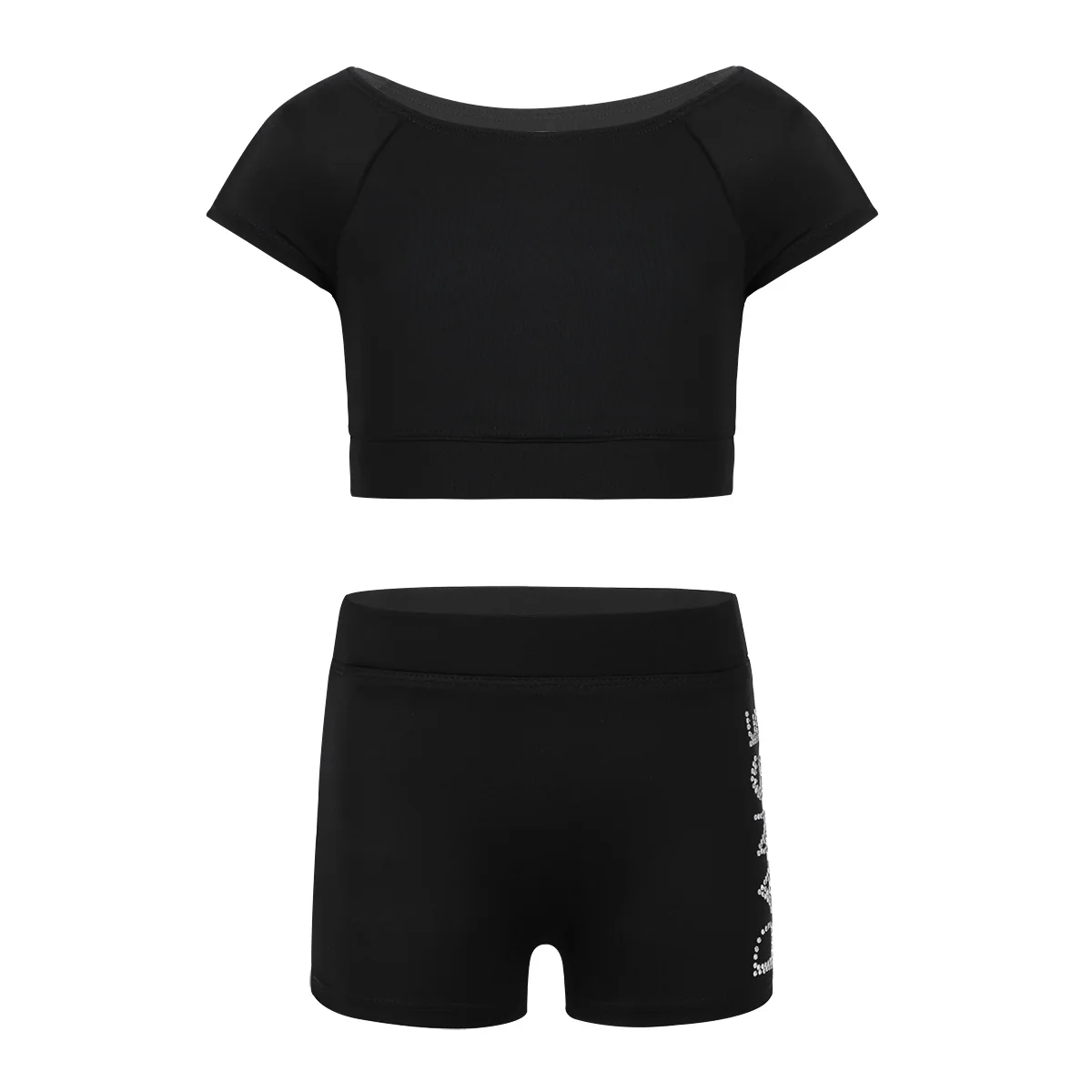 CHICTRY Children Girls 2 Piece Athletic Leggings with Crop Tops Outfits Sets for Gymnastics Sports Workout