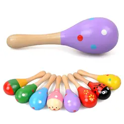 1 шт красочные деревянные игрушки Хлопушка детская музыкальная игрушка погремушка детская игрушка для детей музыкальный инструмент