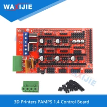 3D Printer RAMPS 1.4 Control Board Development Board Motherboard Control Module DIY 3D Printer Driver Assembly For Reprap Mendel