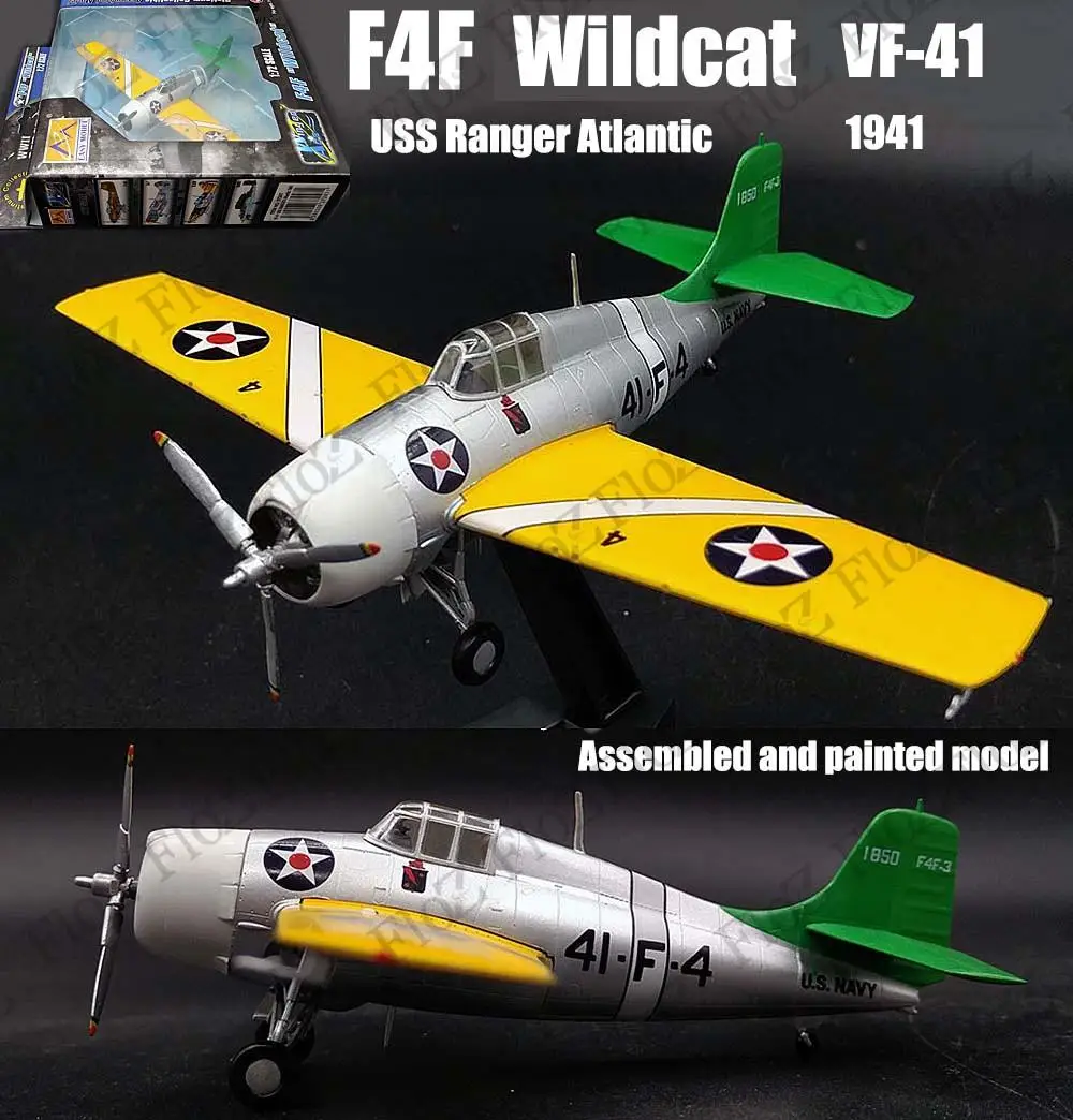 F4F дикий кот VF 41 USS Ranger Atlantic 1941 1/72 не литой под давлением самолет легкая модель| |