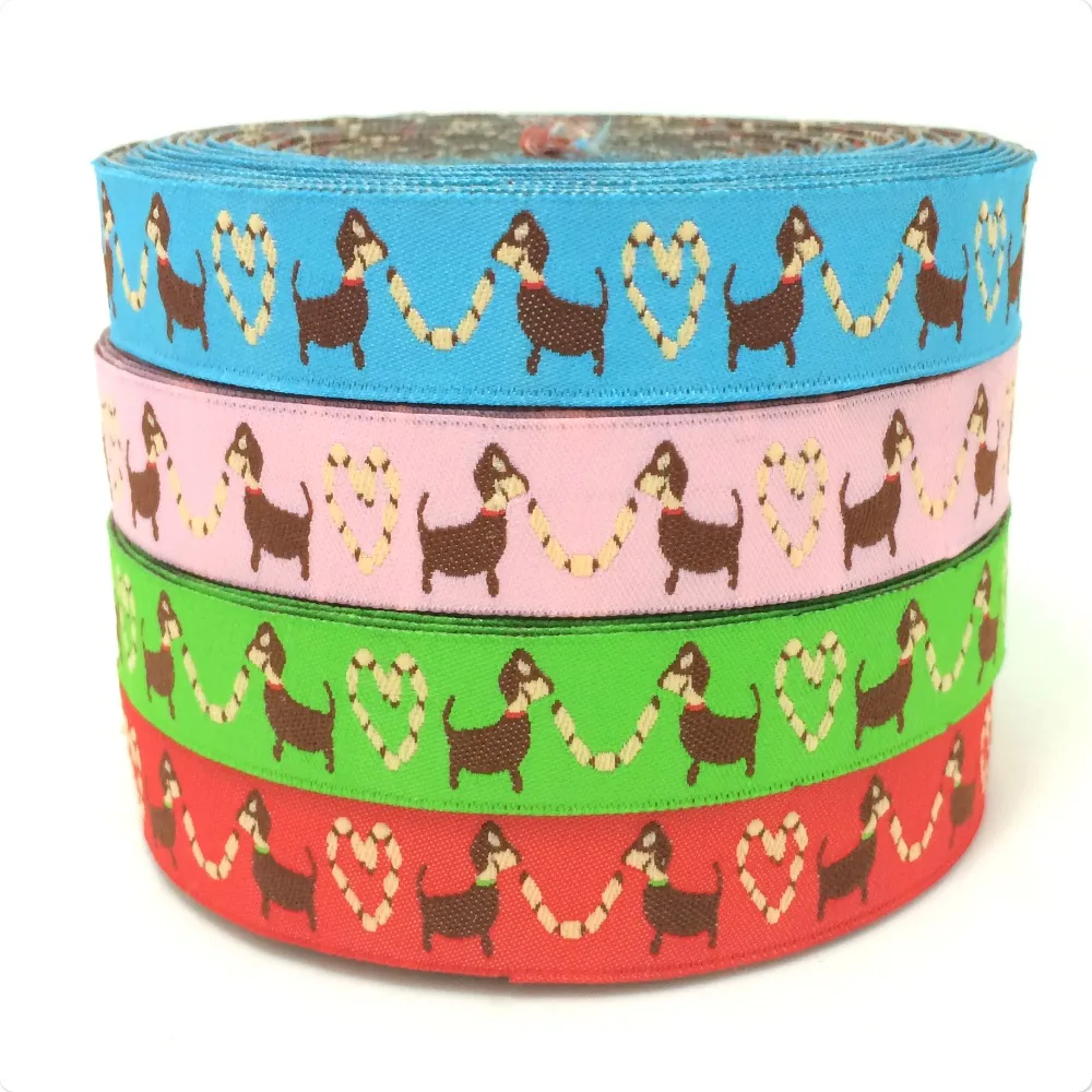 5/8 &Quot;Blu Rosa Verde Rosso Accessori Fatti A Mano Zakka Nastro Laciness 16Mm Cane Budino-Pipe Larghezza: 1.6 Cm Lunghezza: 9 M Jacquard Ribbon