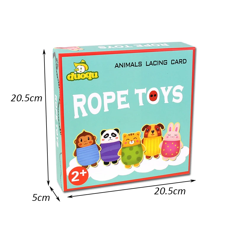 Wooden Children's Creative Dressing Toy Animal Threading Costume Game Early Childhood Education Animal Dressing Toy Girl 6