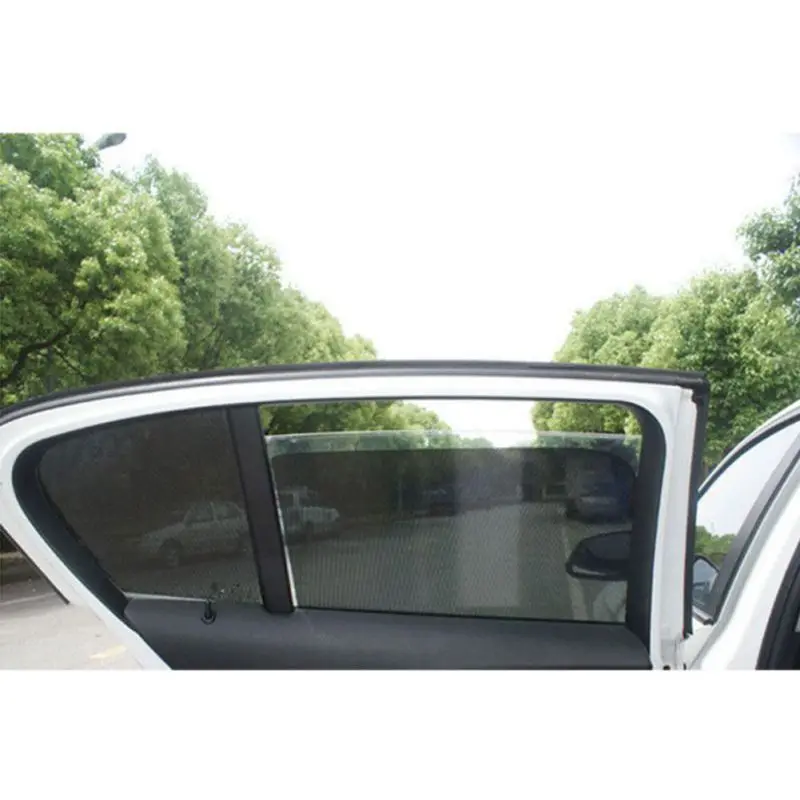

New 2pcs Car Curtain Windshield PVC Sticker Sun shade UV Protection Side Window Film Car Stickers for Window Accessories