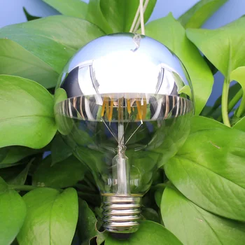 

Silver 4W G95 LED Light Bulbs 2700K Soft white 110V 220V E27 E26 Shadowless light Cosmetic mirror decor No flicker No Dimmable