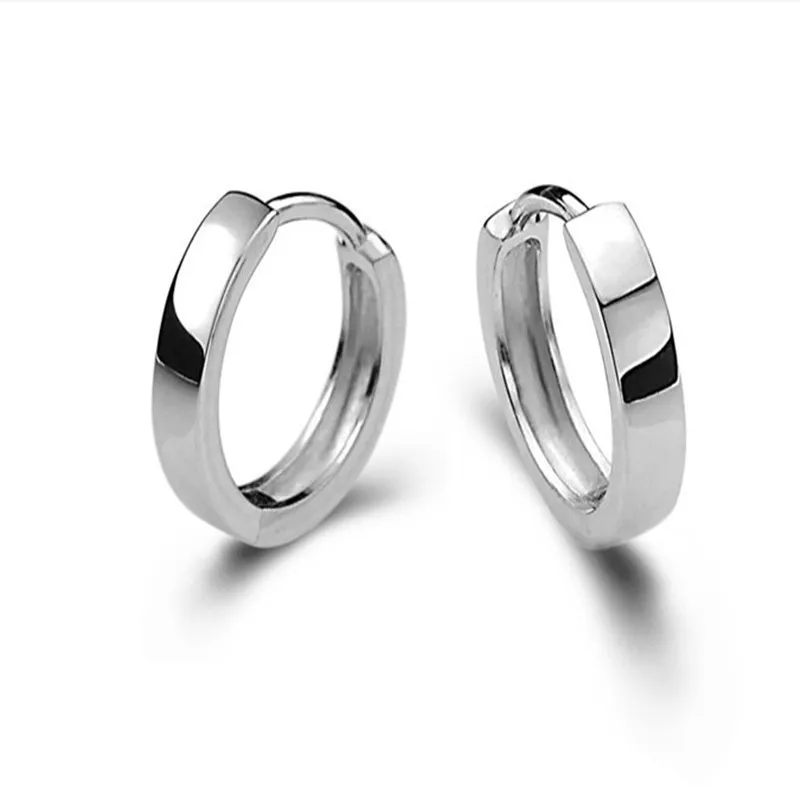 

Punk Fashion 925 Sterling Silver Earrings For Women Mini Small Hoop Earrings Ear Bone Buckle Round Circle Earrings