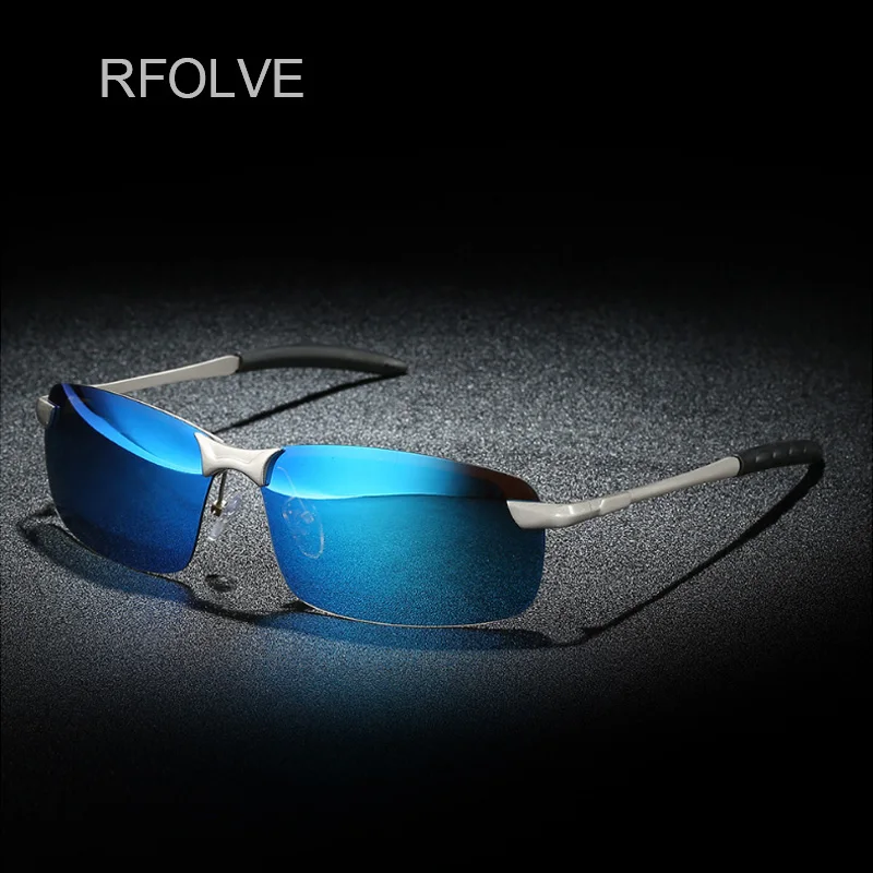 RFOLVE Very CoolC Square Rimless Polarized Sunglasses Men Drive Fishing