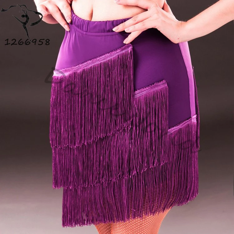 2018 new Latin tassel dance skirt bottoms pendulum practice skirts for