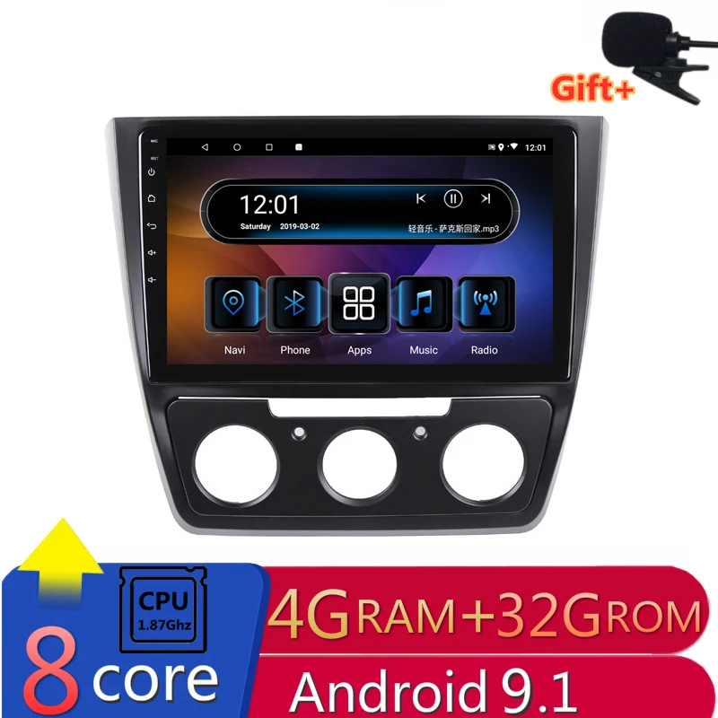 10," 4G ram 8 ядер Android автомобильный DVD видео плеер gps для Skoda Yeti 2011 2012 до Радио Стерео навигация wifi