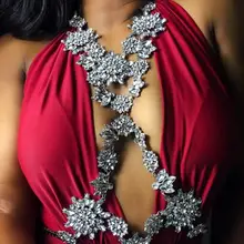 Vedawas, модное ювелирное изделие, Фейсбук, горячая цепочка для тела, кристаллы, стразы, бусины, воротник, колье, Длинное Макси ожерелье, xg1989