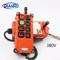 AC 380 24v 産業用リモートコントロールスイッチ Crane トランスミッタ 8 チャンネル F21-E1B 1 受信機 + 1 トランスミッタ